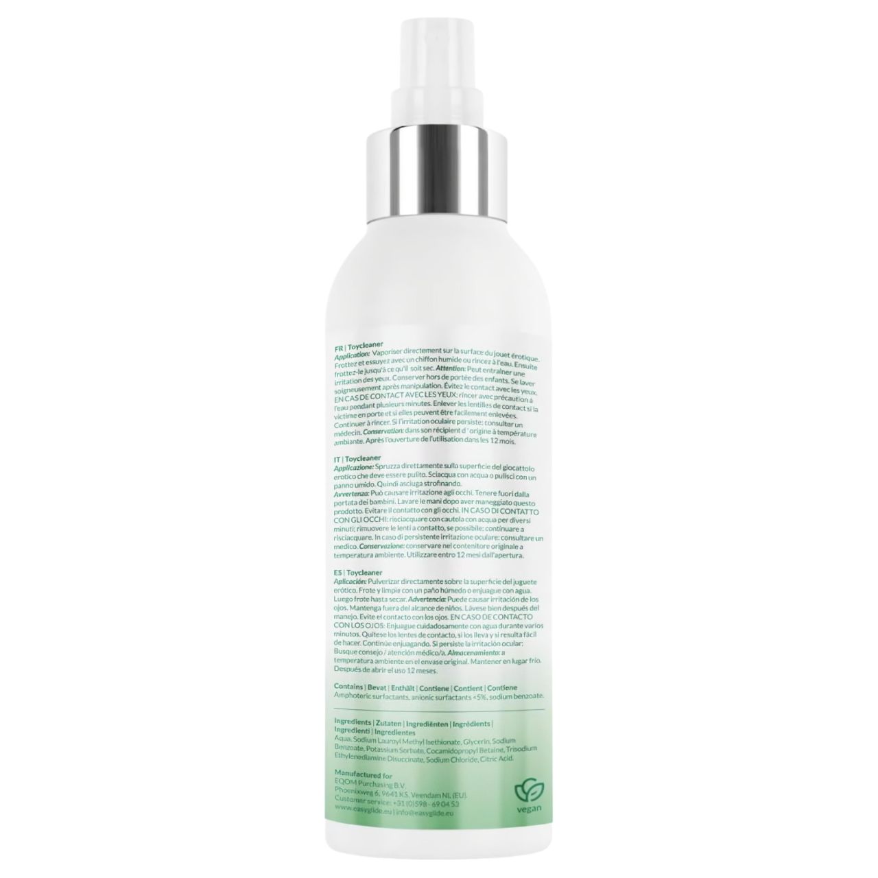 EasyGlide Sensitive - szexjáték fertőtlenítő és tisztító spray (150 ml)