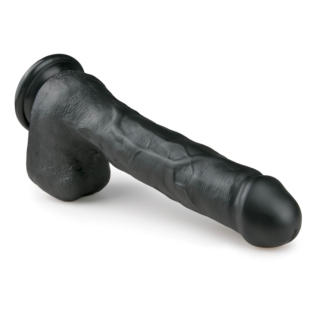 EasyToys - tapadókorongos, herés nagy dildó (29,5 cm, fekete) EasyToys - tapadókorongos, herés nagy dildó (29,5 cm, fekete)