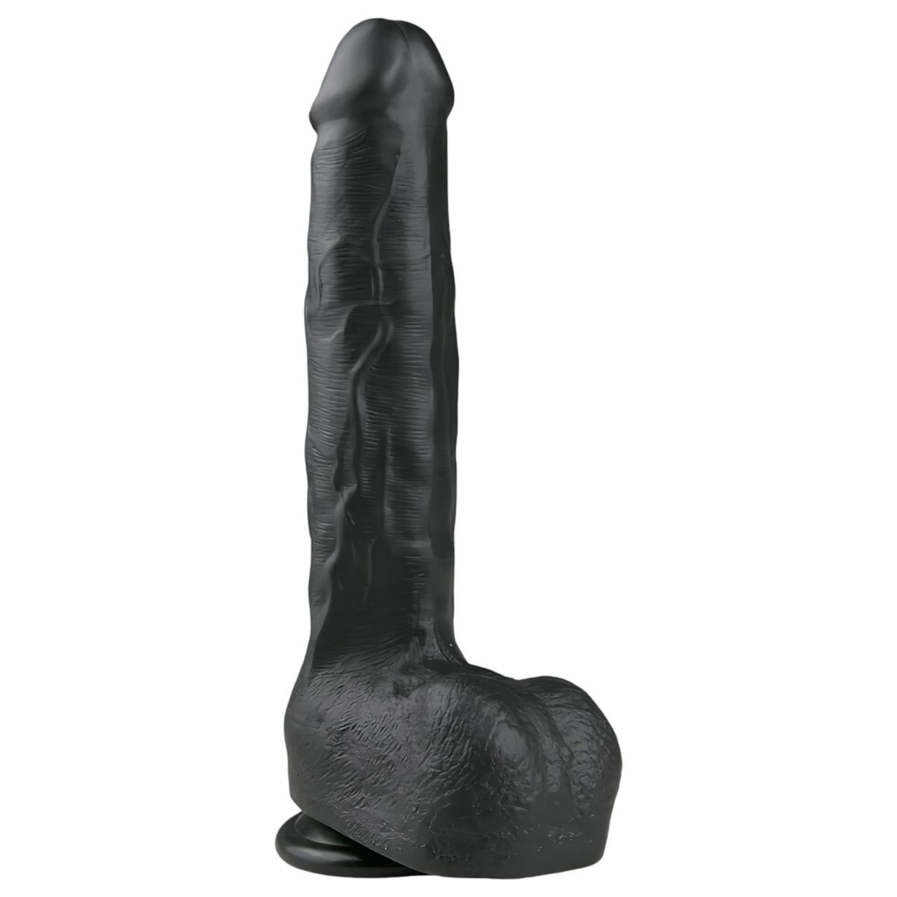 EasyToys - tapadókorongos, herés nagy dildó (29,5 cm, fekete) EasyToys - tapadókorongos, herés nagy dildó (29,5 cm, fekete)