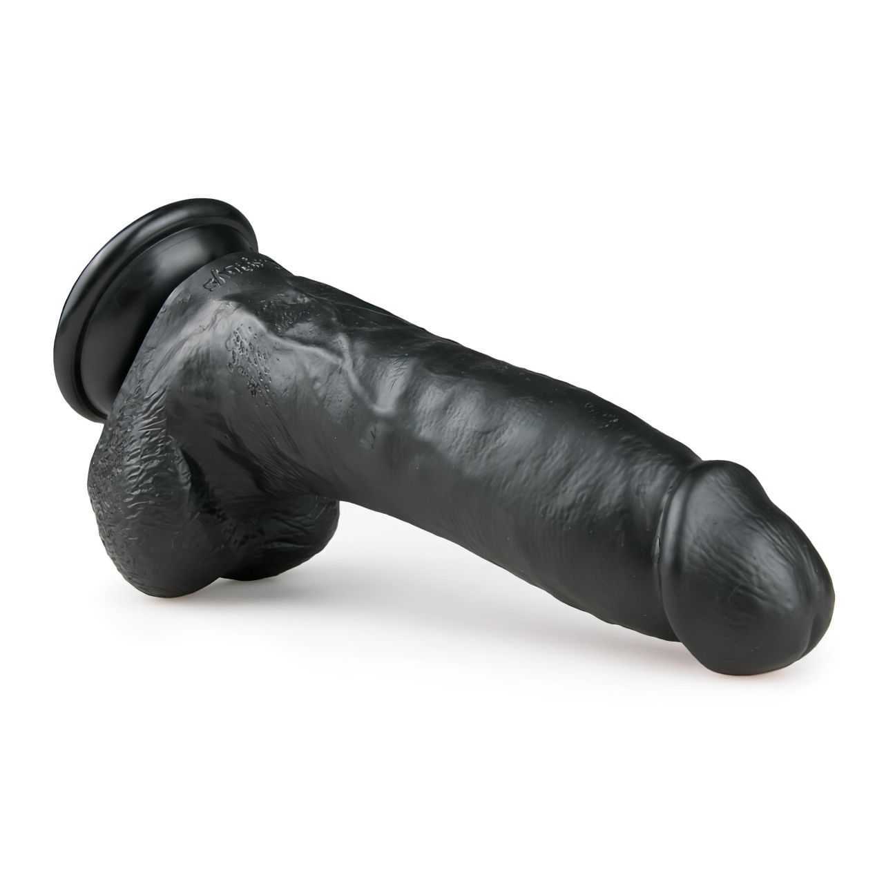 EasyToys - tapadókorongos, herés dildó (20 cm, fekete) EasyToys - tapadókorongos, herés dildó (20 cm, fekete)