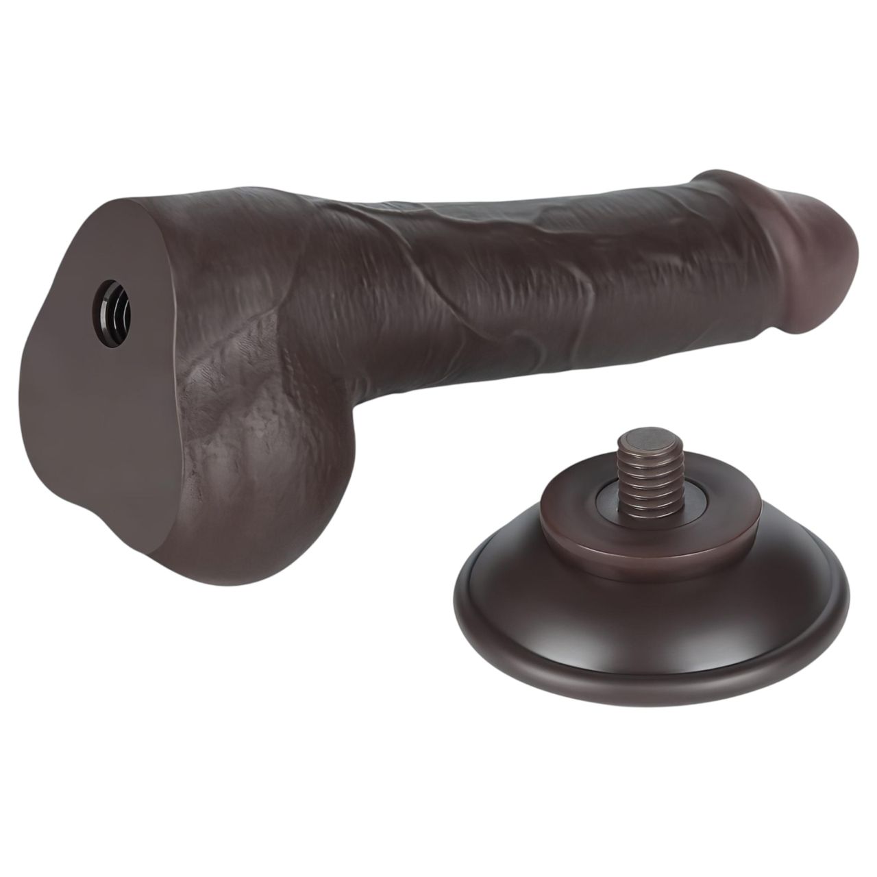 Lovetoy Sliding-Skin - herés kétrétegű dildó - 19,5 cm (barna) Lovetoy Sliding-Skin - herés kétrétegű dildó - 19,5 cm (barna)