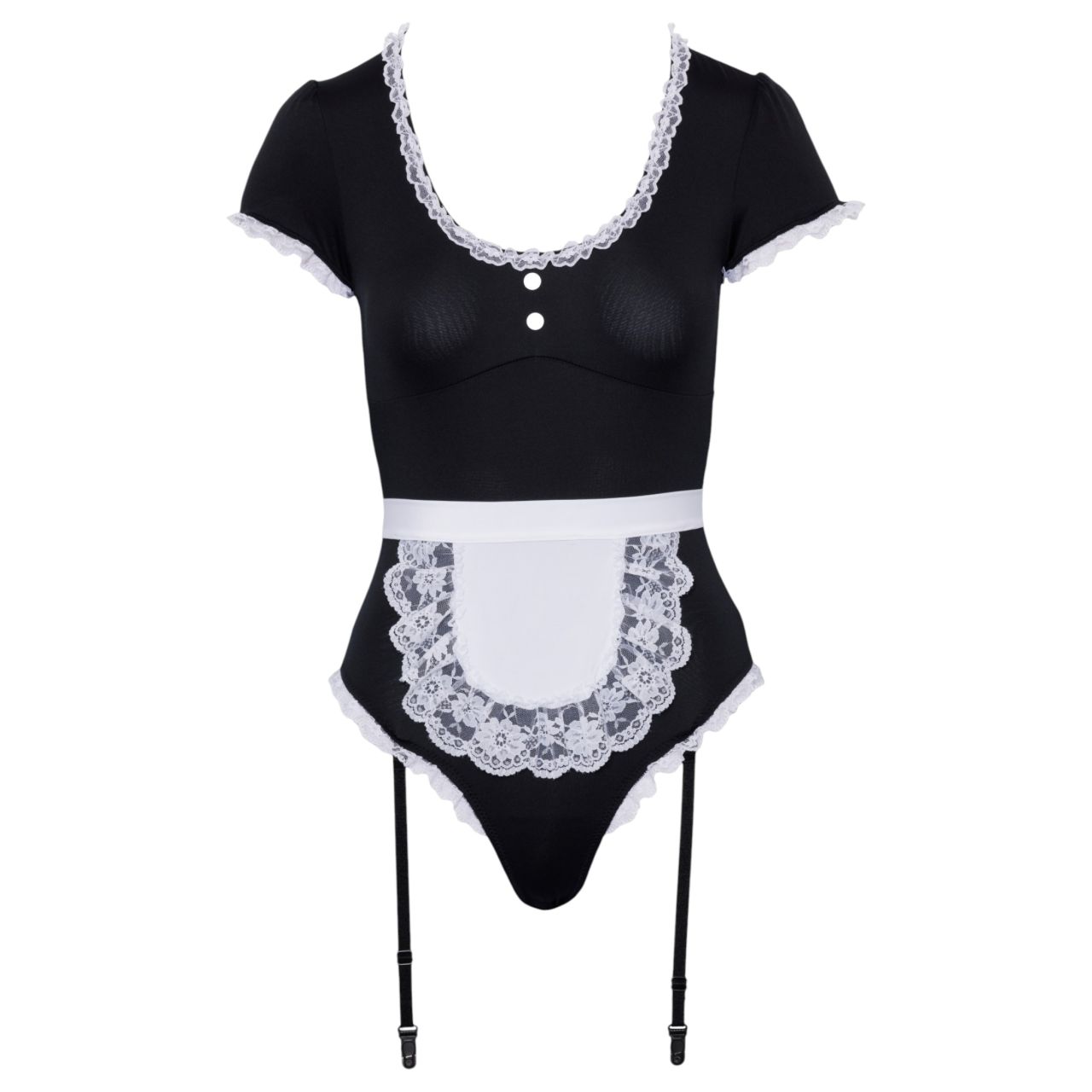 Cottelli - pincérnő body köténnyel (fekete) Cottelli - pincérnő body köténnyel (fekete)