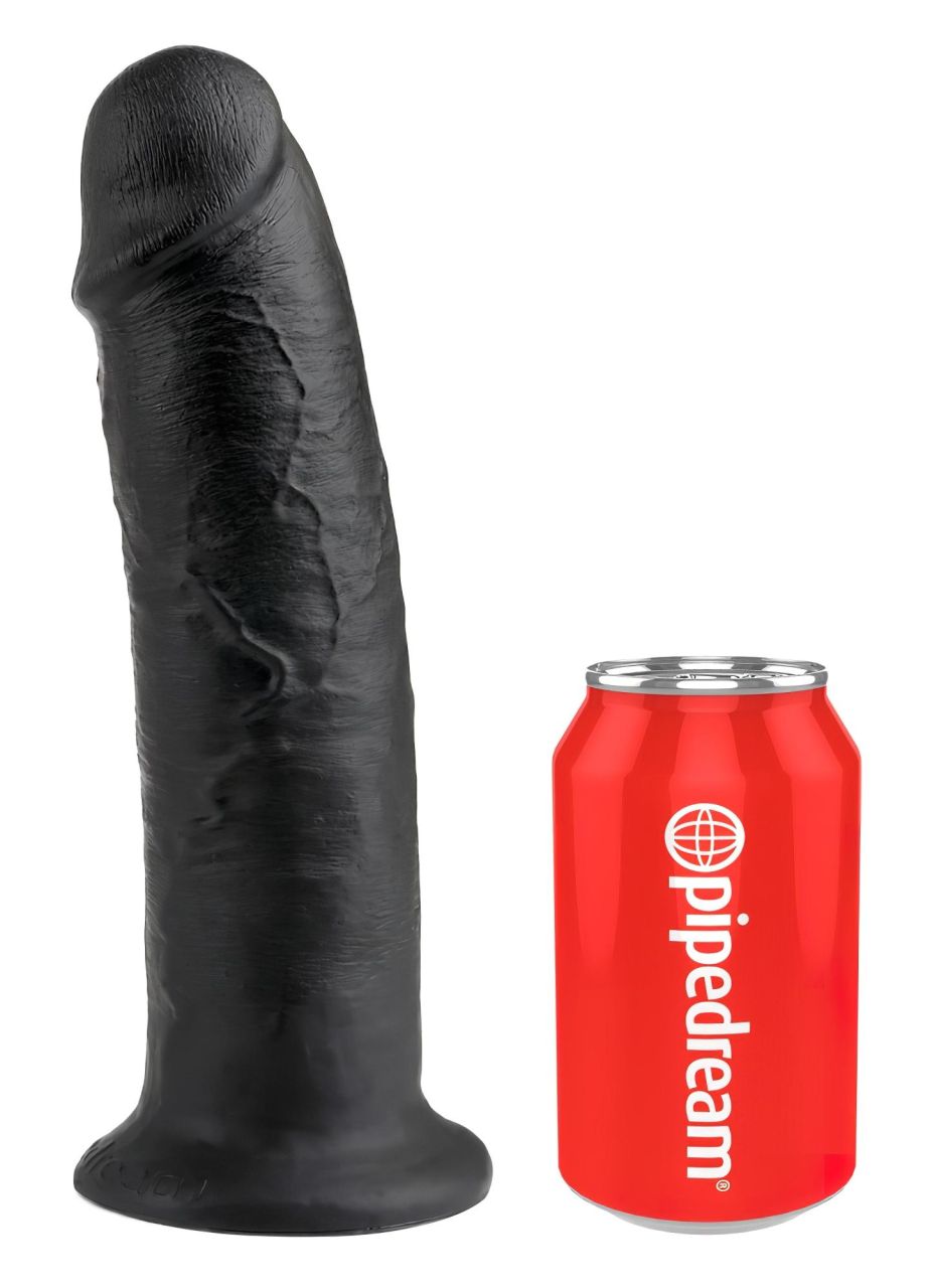 King Cock 10 - tapadókorongos dildó (25 cm, fekete) King Cock 10 - tapadókorongos dildó (25 cm, fekete)