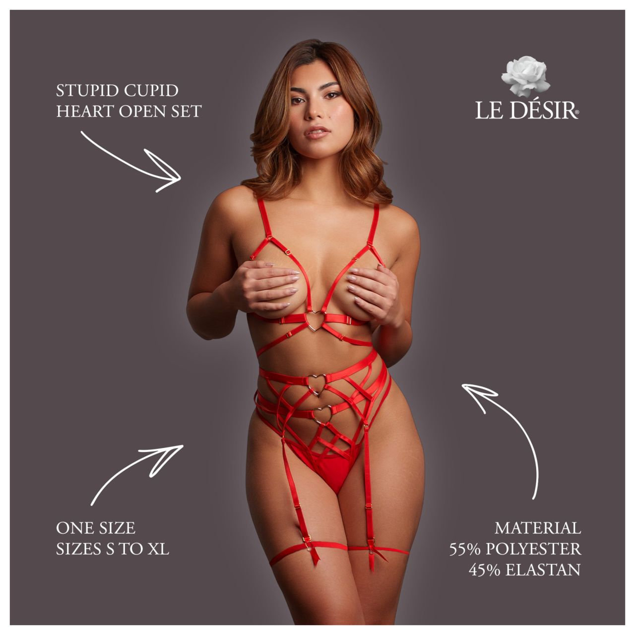 Le Désir Stupid Cupid - szíves nyitott szett (piros) Le Désir Stupid Cupid - szíves nyitott szett (piros)