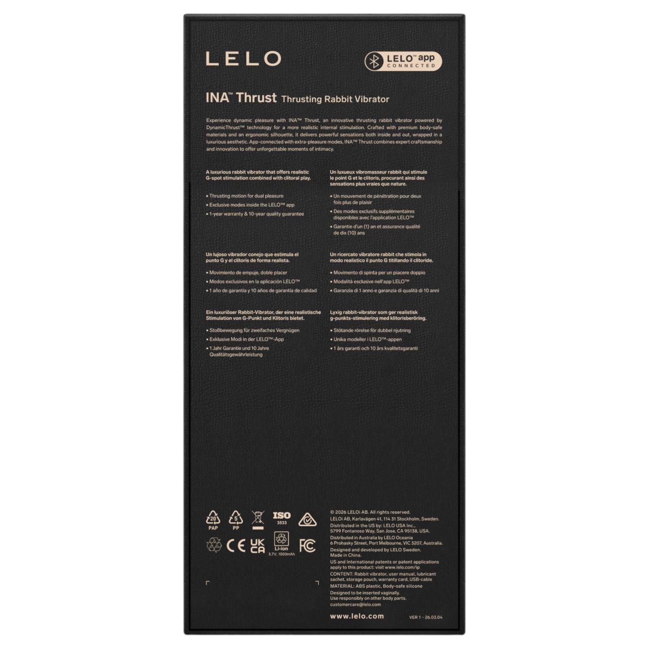 LELO INA Thrust - lökő vibrátor csiklókarral (lila) LELO INA Thrust - lökő vibrátor csiklókarral (lila)
