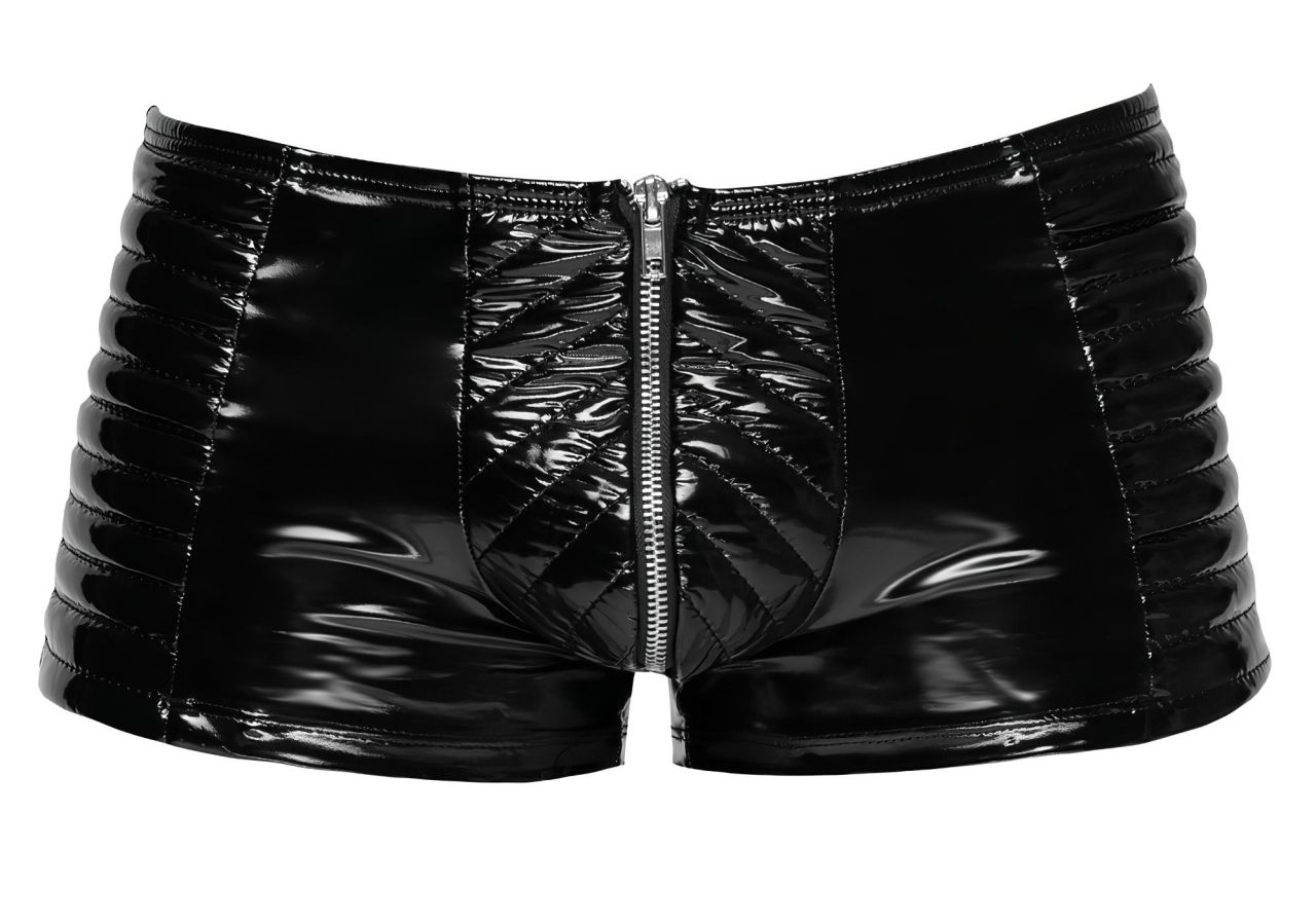 Black Level - cipzáras, fényes férfi short (fekete)
