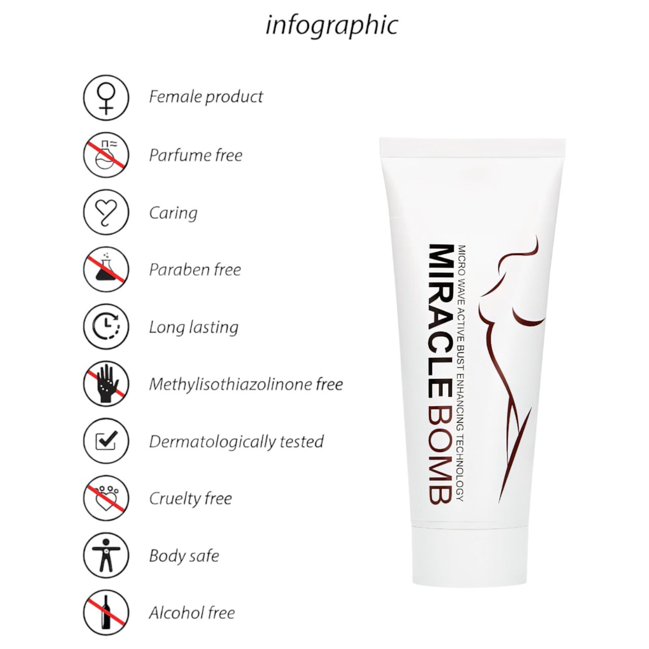 Pharmquests Miracle Bomb - mellnagyobbító és feszesítő krém (100 ml) Pharmquests Miracle Bomb - mellnagyobbító és feszesítő krém (100 ml)