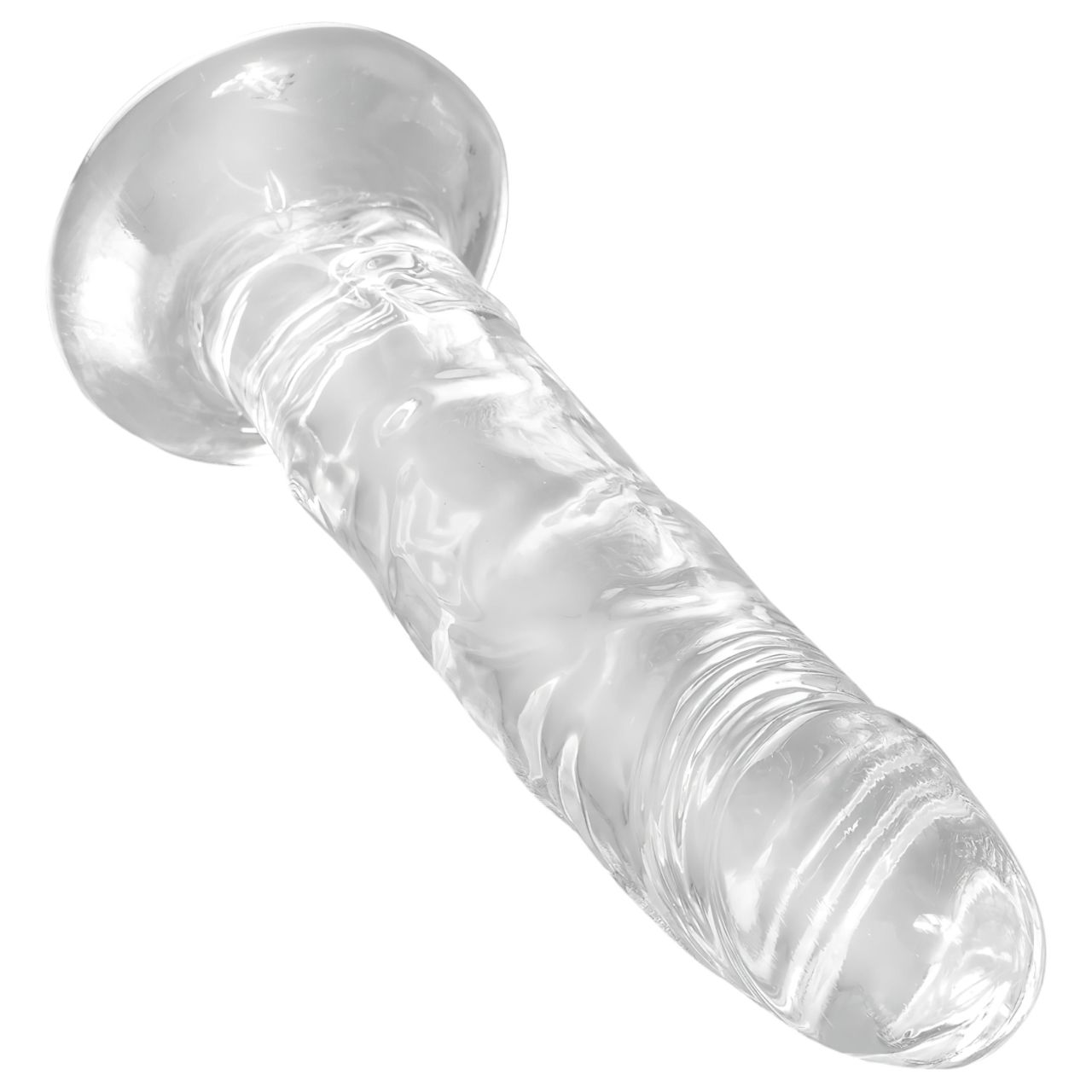 King Cock Clear 6 - tapadókorongos dildó (17,8 cm)