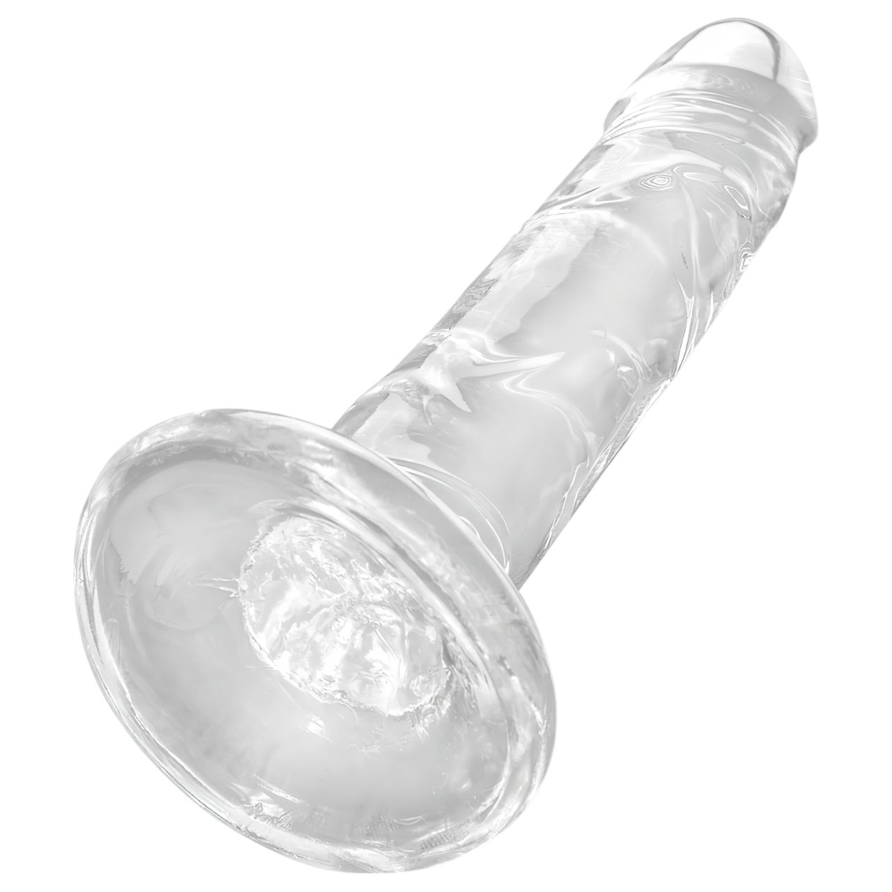 King Cock Clear 6 - tapadókorongos dildó (17,8 cm)