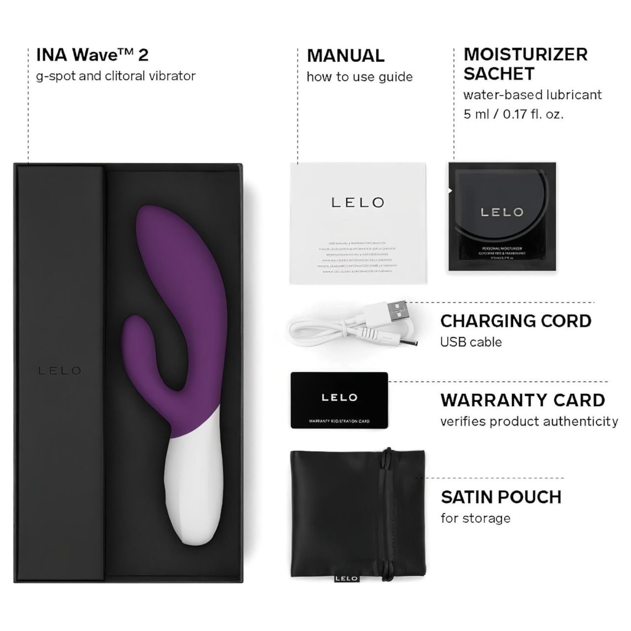 LELO Ina Wave 2 - akkus, vízálló vibrátor (lila) LELO Ina Wave 2 - akkus, vízálló vibrátor (lila)
