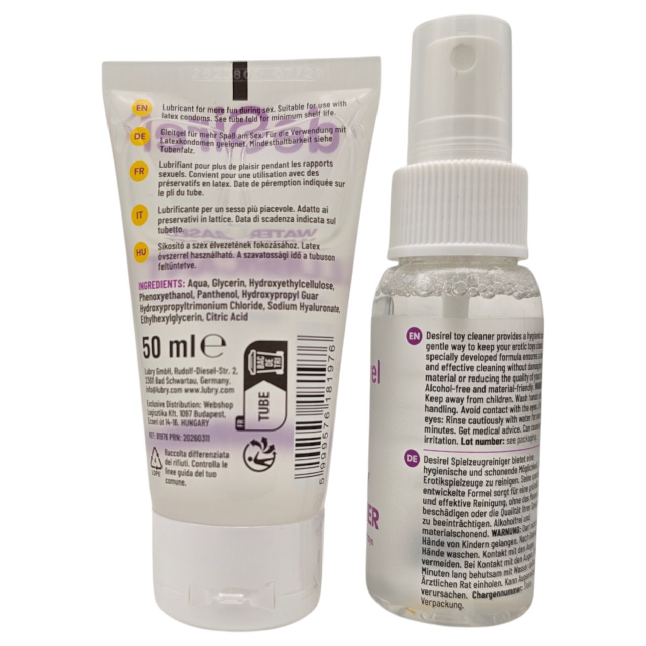 Desirel tisztító és síkosító (2 × 50 ml)