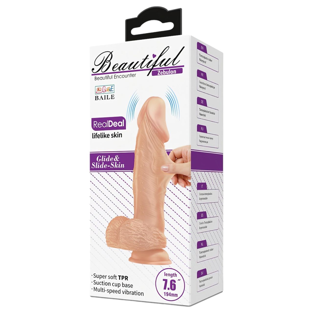Baile Zebulon - testszínű élethű, herés vibrátor (19 cm) Baile Zebulon - testszínű élethű, herés vibrátor (19 cm)
