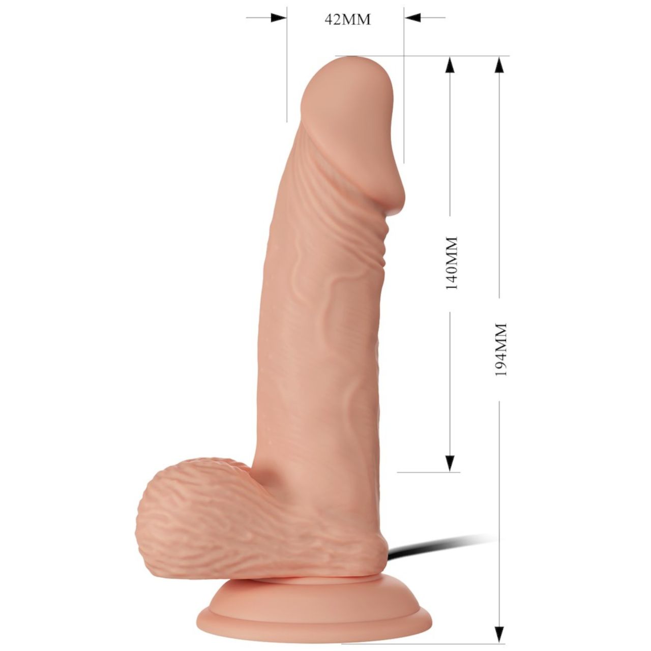 Baile Zebulon - testszínű élethű, herés vibrátor (19 cm) Baile Zebulon - testszínű élethű, herés vibrátor (19 cm)