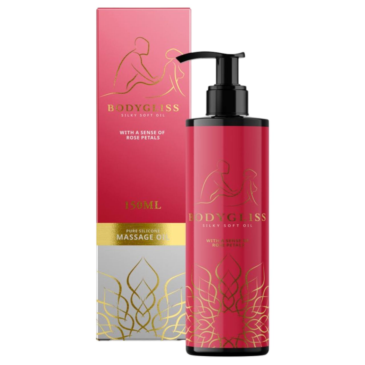 BodyGliss - masszázsolaj és síkosító - rózsa (150 ml) BodyGliss - masszázsolaj és síkosító - rózsa (150 ml)