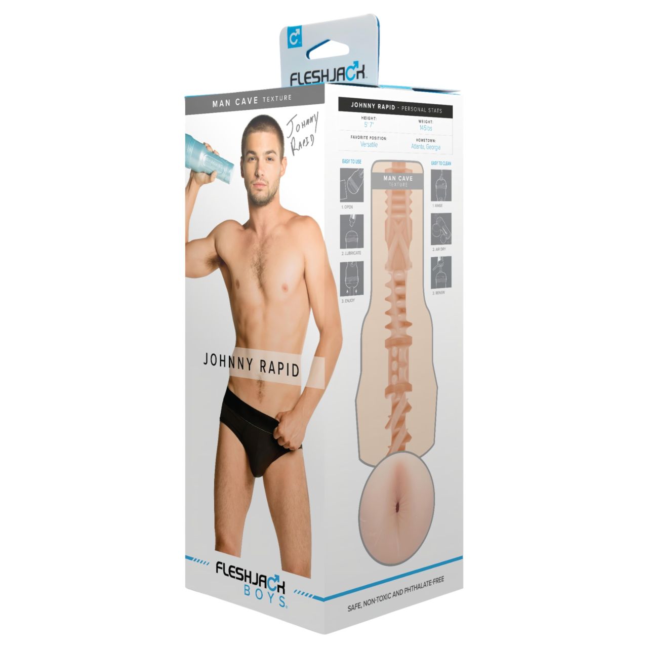 Fleshjack Johnny Rapid Man - élethű anál maszturbátor (testszínű)