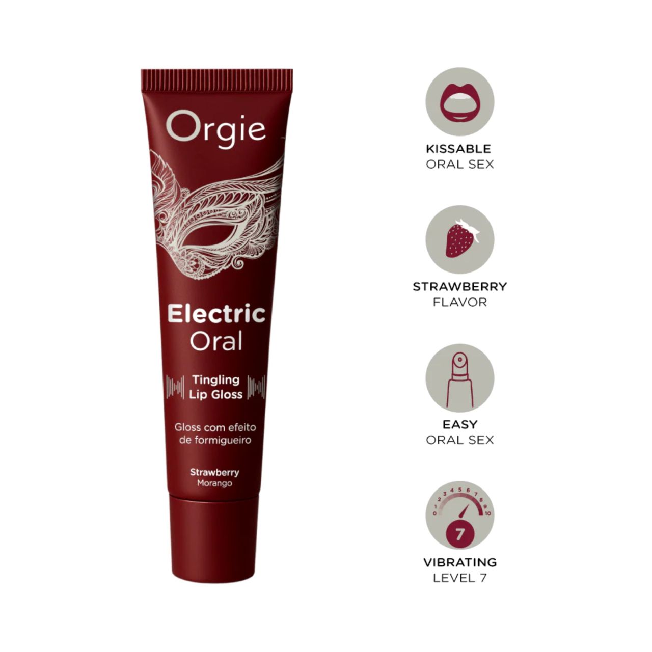 Orgie Electric Oral - bizsergető hatású ajakfény - eper (10 ml) Orgie Electric Oral - bizsergető hatású ajakfény - eper (10 ml)