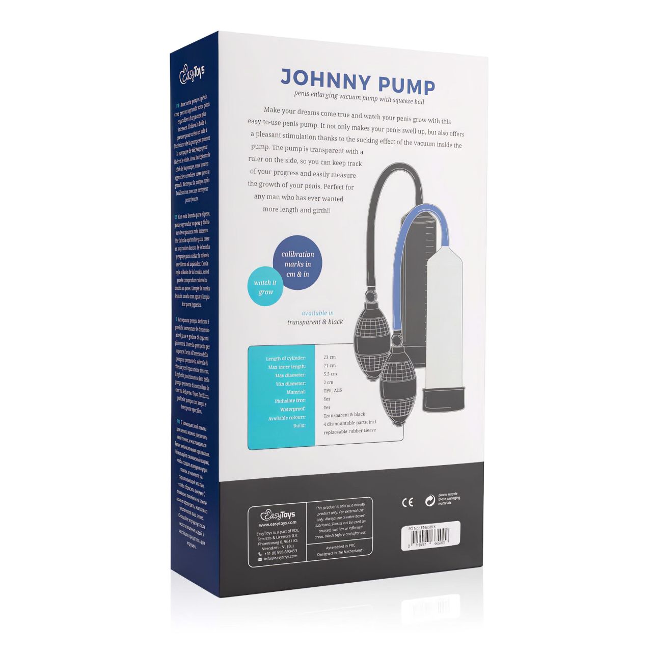 EasyToys - kézi vákuumos péniszpumpa (fekete)