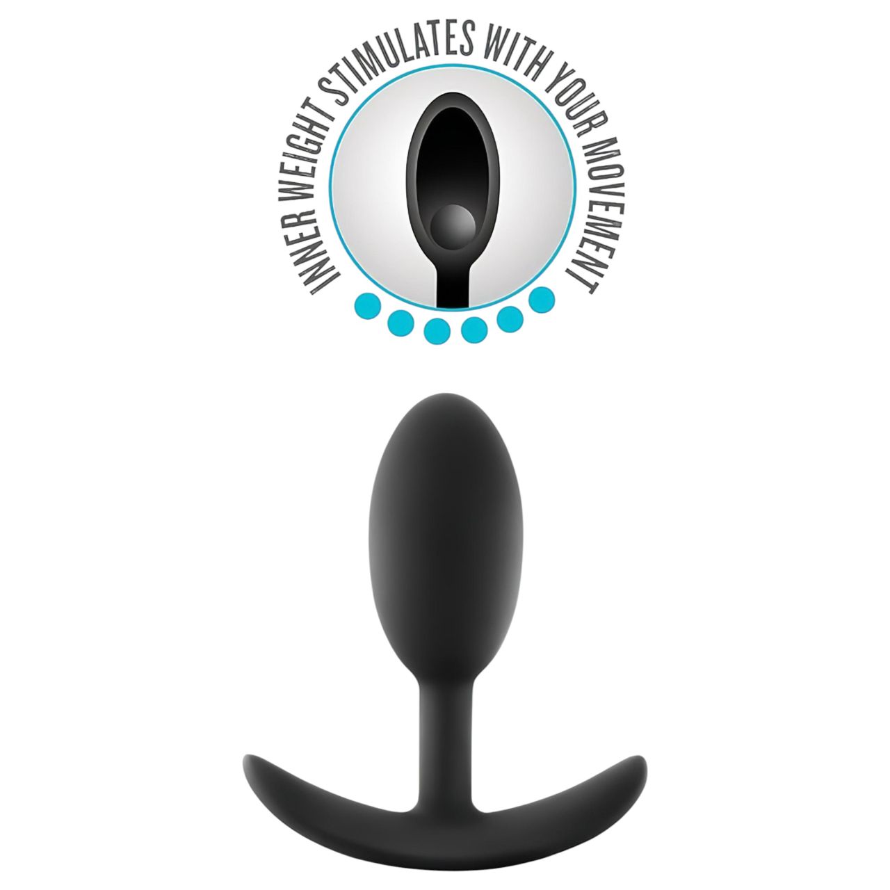 Anal Adventures Platinum M - anál plug (fekete, közepes)