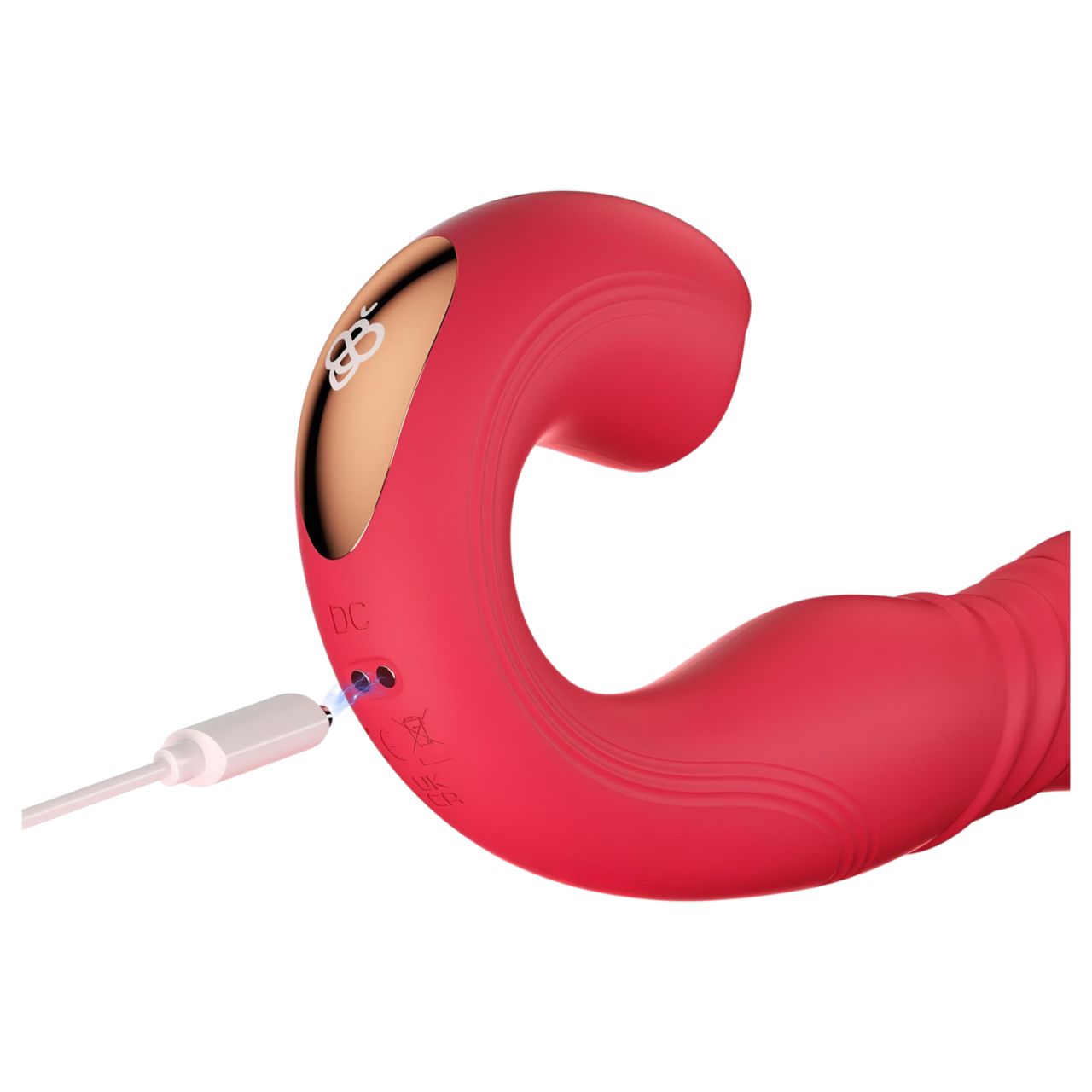 Honey Play Box Joi Thrust 2 - App-vezérelt lökő nyelves vibrátor (piros) Honey Play Box Joi Thrust 2 - App-vezérelt lökő nyelves vibrátor (piros)