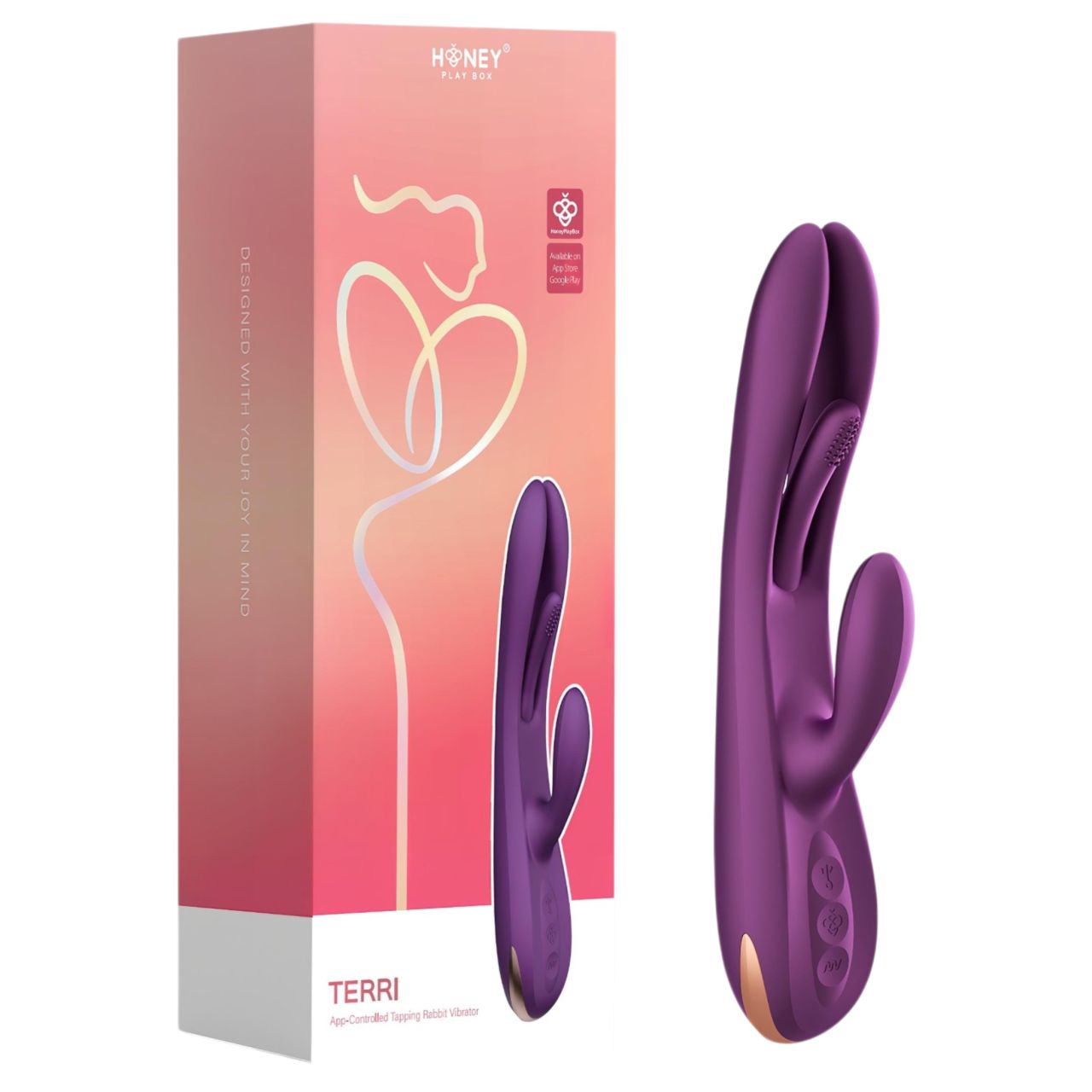 Honey Play Box Terri - App-vezérelt csiklókaros vibrátor (lila) Honey Play Box Terri - App-vezérelt csiklókaros vibrátor (lila)