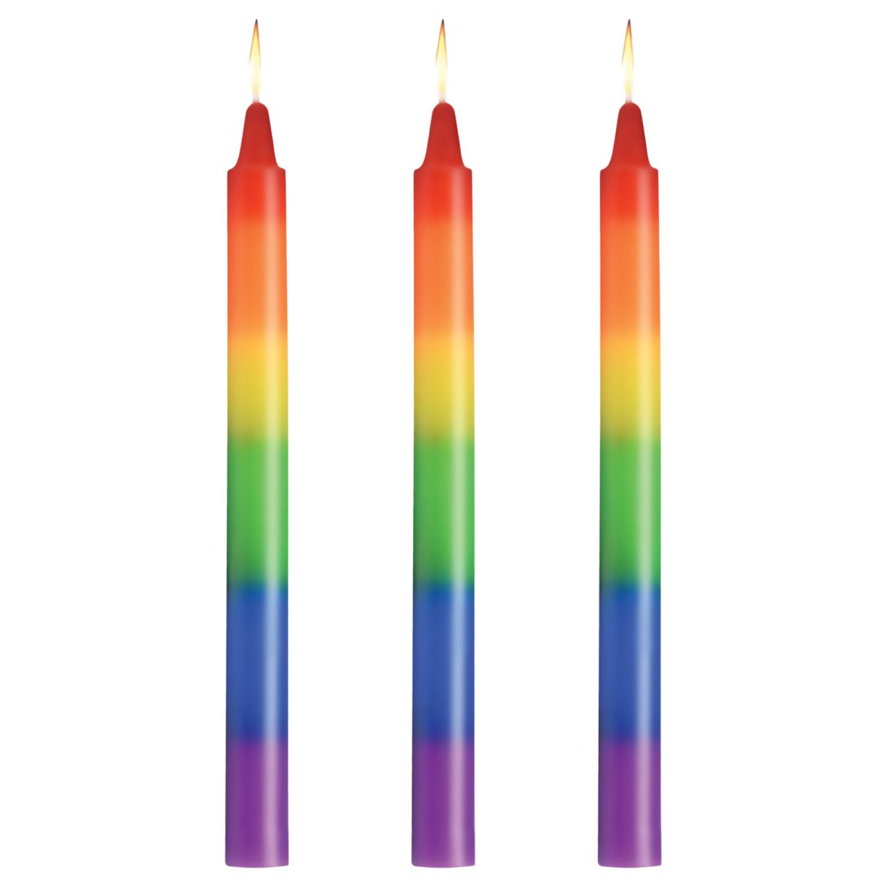 XR Brands - BDSM testgyertya - szivárvány (3 db) XR Brands - BDSM testgyertya - szivárvány (3 db)