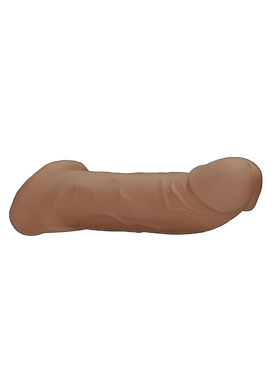 RealRock Penis Sleeve 9 - péniszköpeny (21,5 cm) - sötét natúr