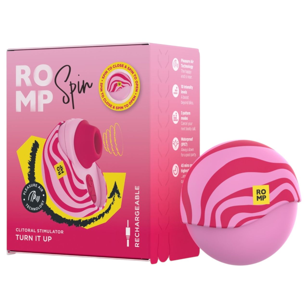 ROMP Spin - léghullámos csiklóizgató (rózsaszín) ROMP Spin - léghullámos csiklóizgató (rózsaszín)