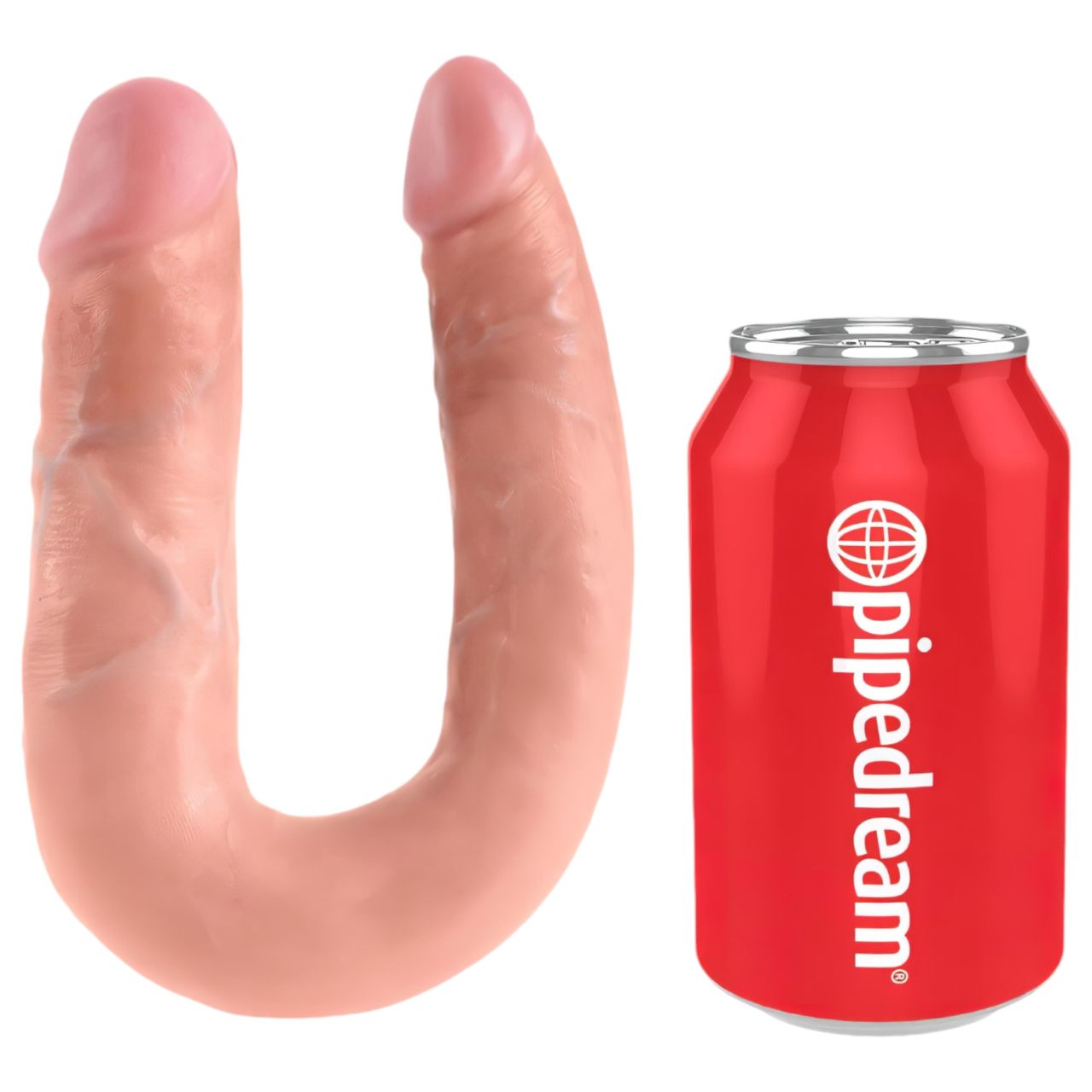 King Cock dupla dildó (közepes, testszínű)