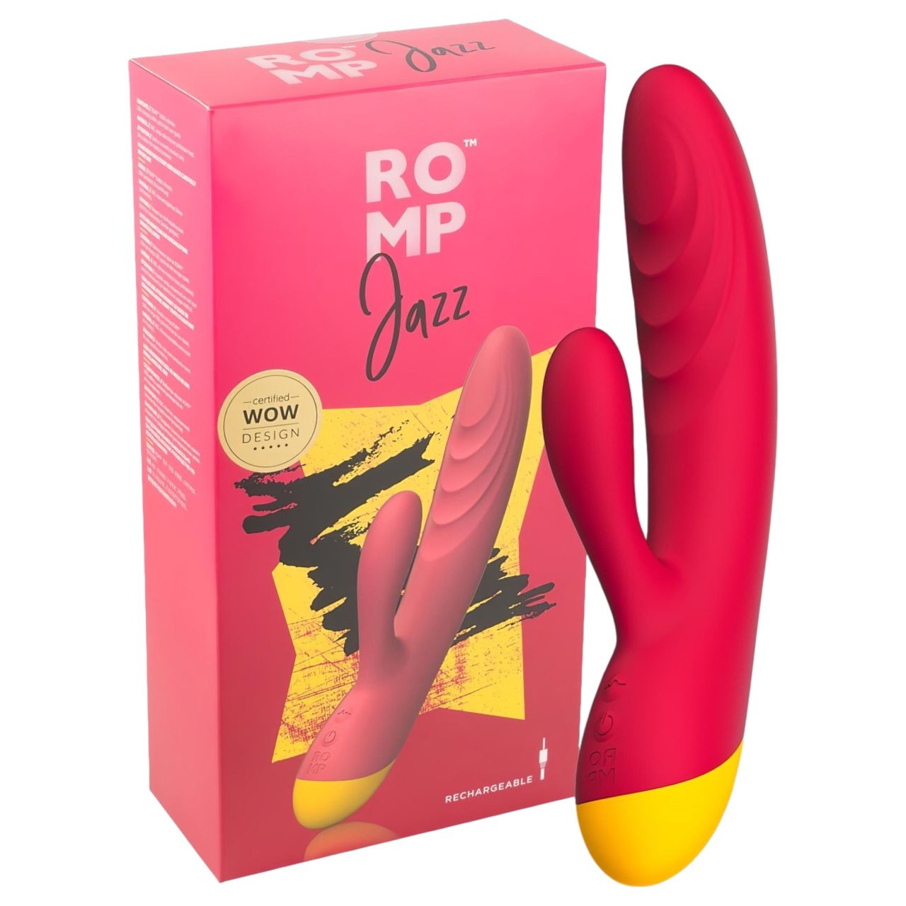 ROMP Jazz - vízálló nyuszis csiklókaros vibrátor (pink) ROMP Jazz - vízálló nyuszis csiklókaros vibrátor (pink)