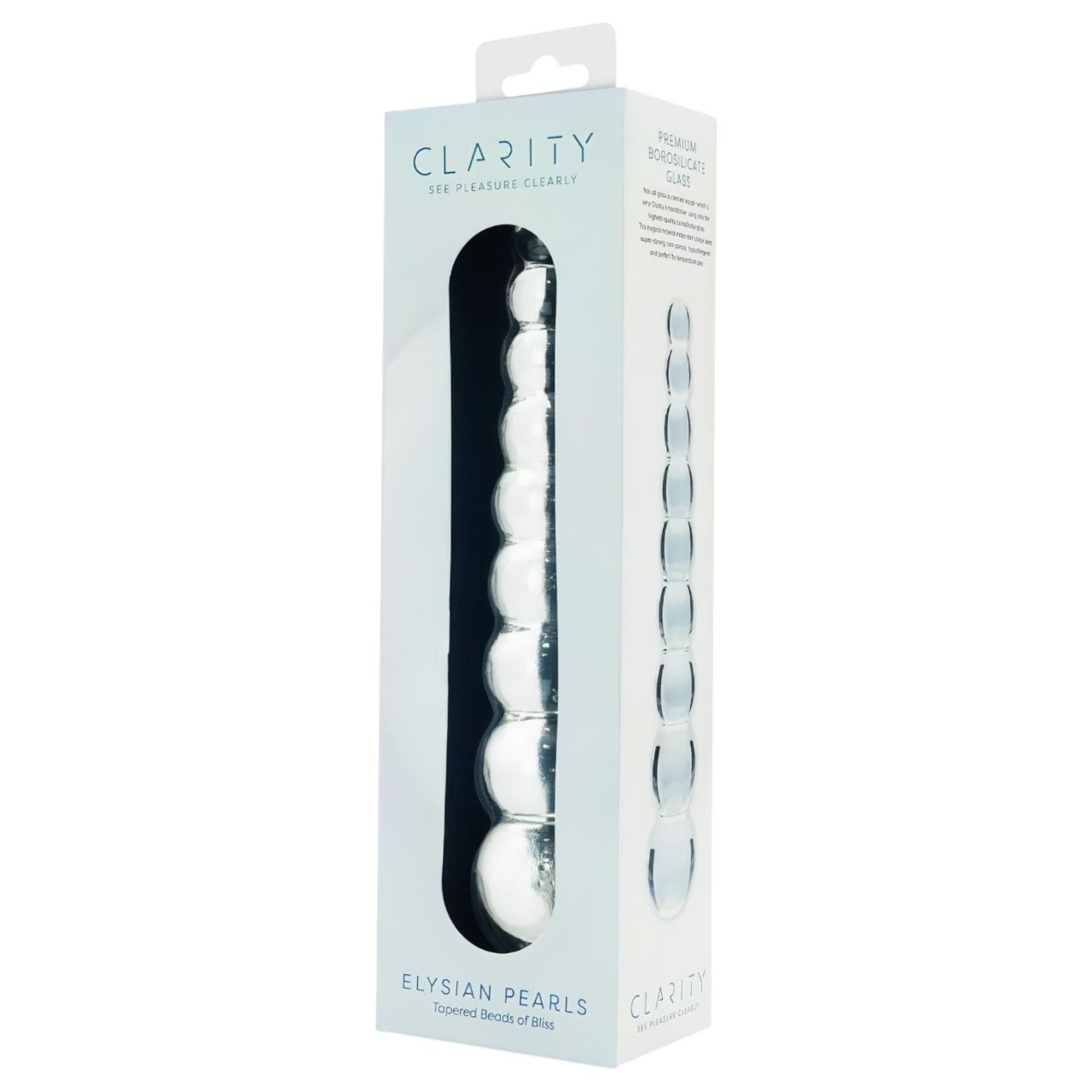 Clarity Elysian Pearls - gyöngyös üveg dildó (átlátszó) Clarity Elysian Pearls - gyöngyös üveg dildó (átlátszó)