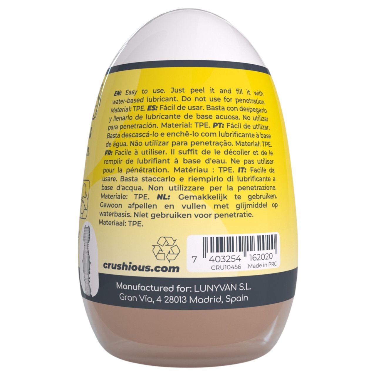Crushious Ezy Egg Anal - maszturbátor tojás férfiaknak (testszínű) Crushious Ezy Egg Anal - maszturbátor tojás férfiaknak (testszínű)