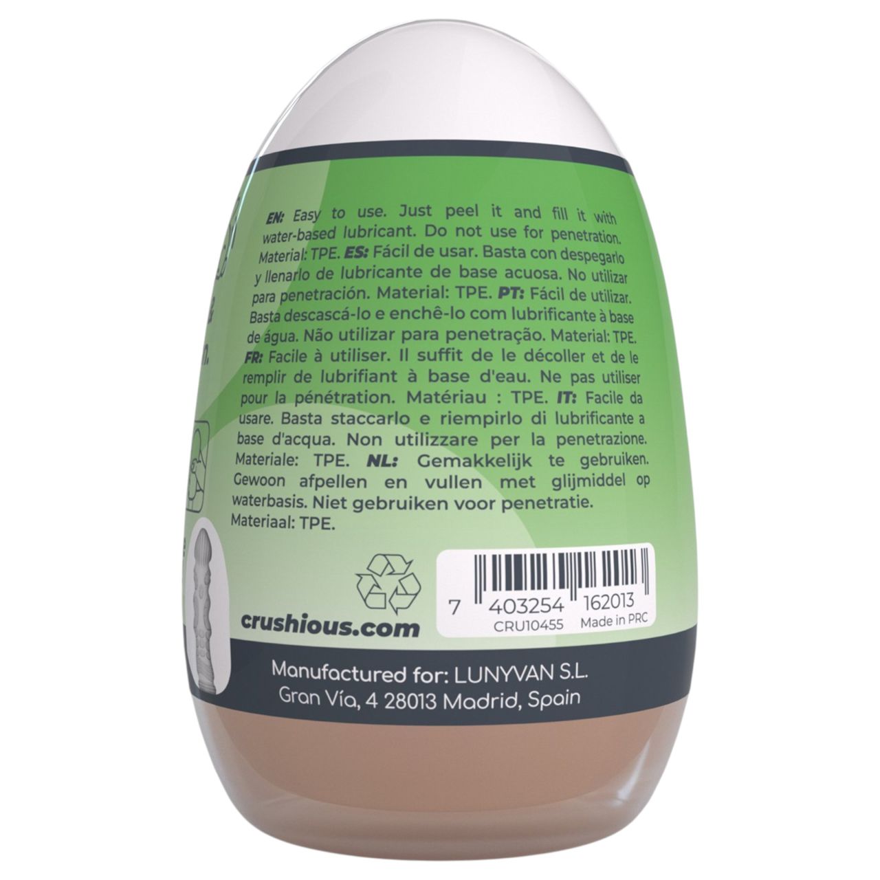 Crushious Ezy Egg The Expert - maszturbátor tojás férfiaknak (testszínű) Crushious Ezy Egg The Expert - maszturbátor tojás férfiaknak (testszínű)