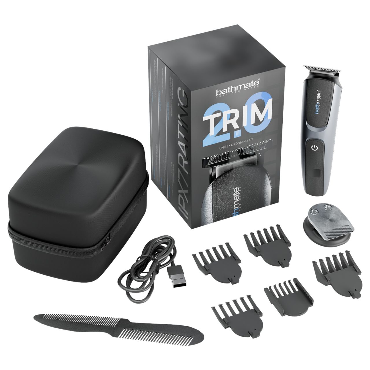 Bathmate Trim 2.0 - akkus intim borotva szett, szőrtelenítő