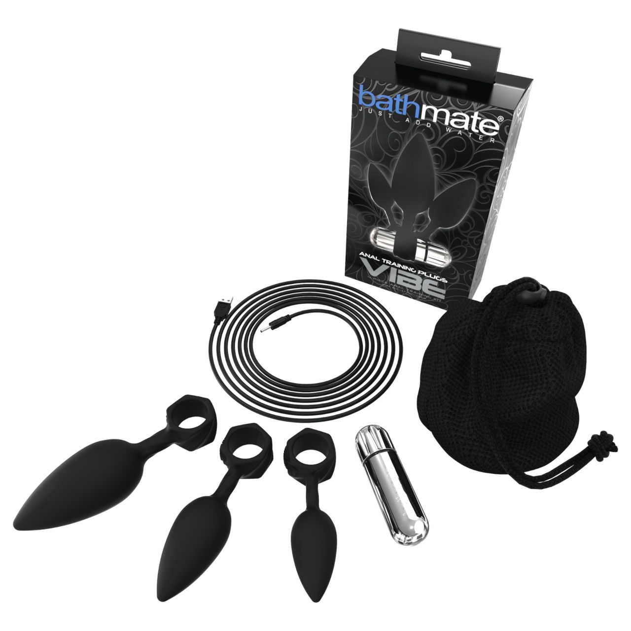 Bathmate Anal Training Plugs Vibe - vibrációs anál plug szett (fekete) Bathmate Anal Training Plugs Vibe - vibrációs anál plug szett (fekete)