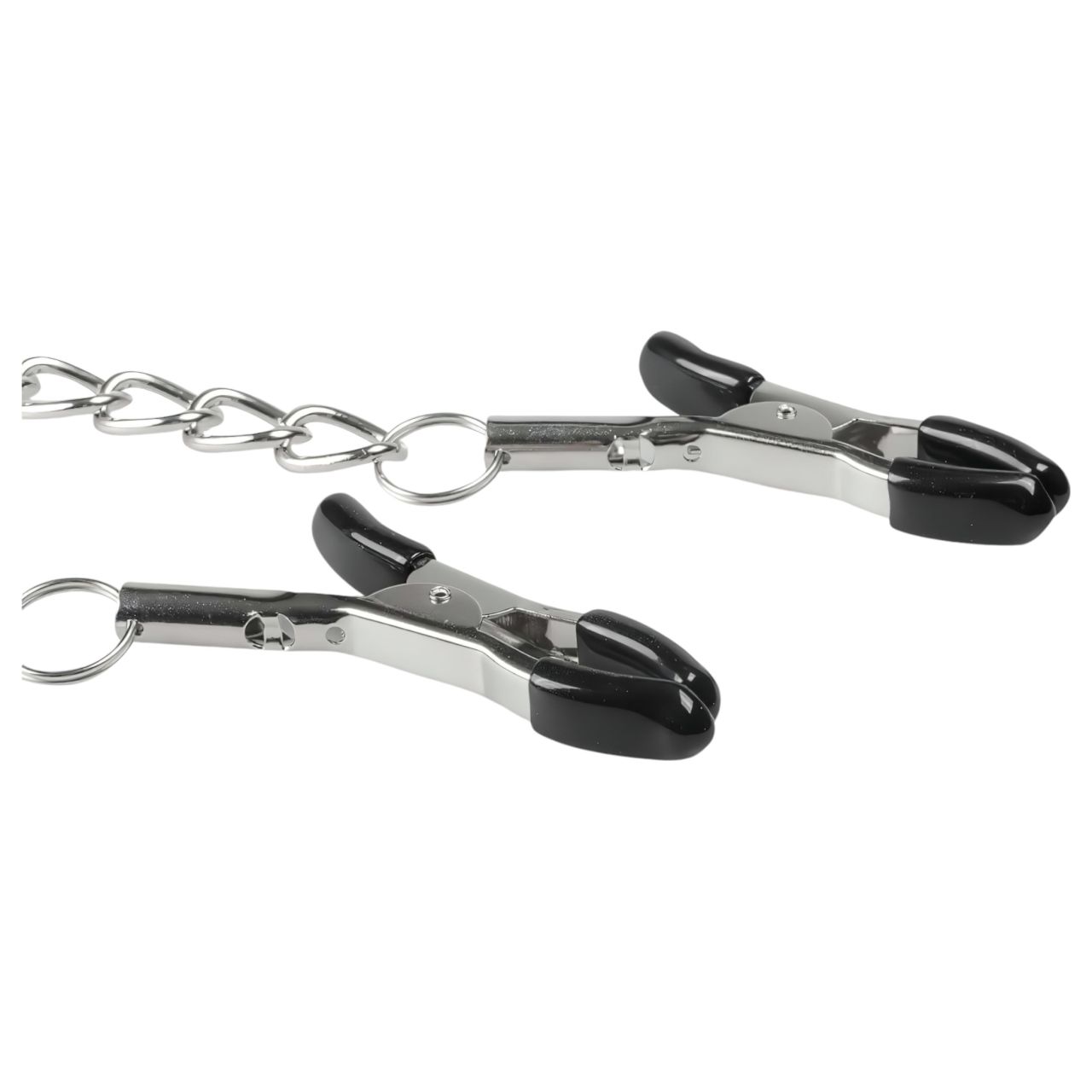 EasyToys - láncos mellbimbó csipesz, BDSM kiegészítő (2 db) EasyToys - láncos mellbimbó csipesz, BDSM kiegészítő (2 db)