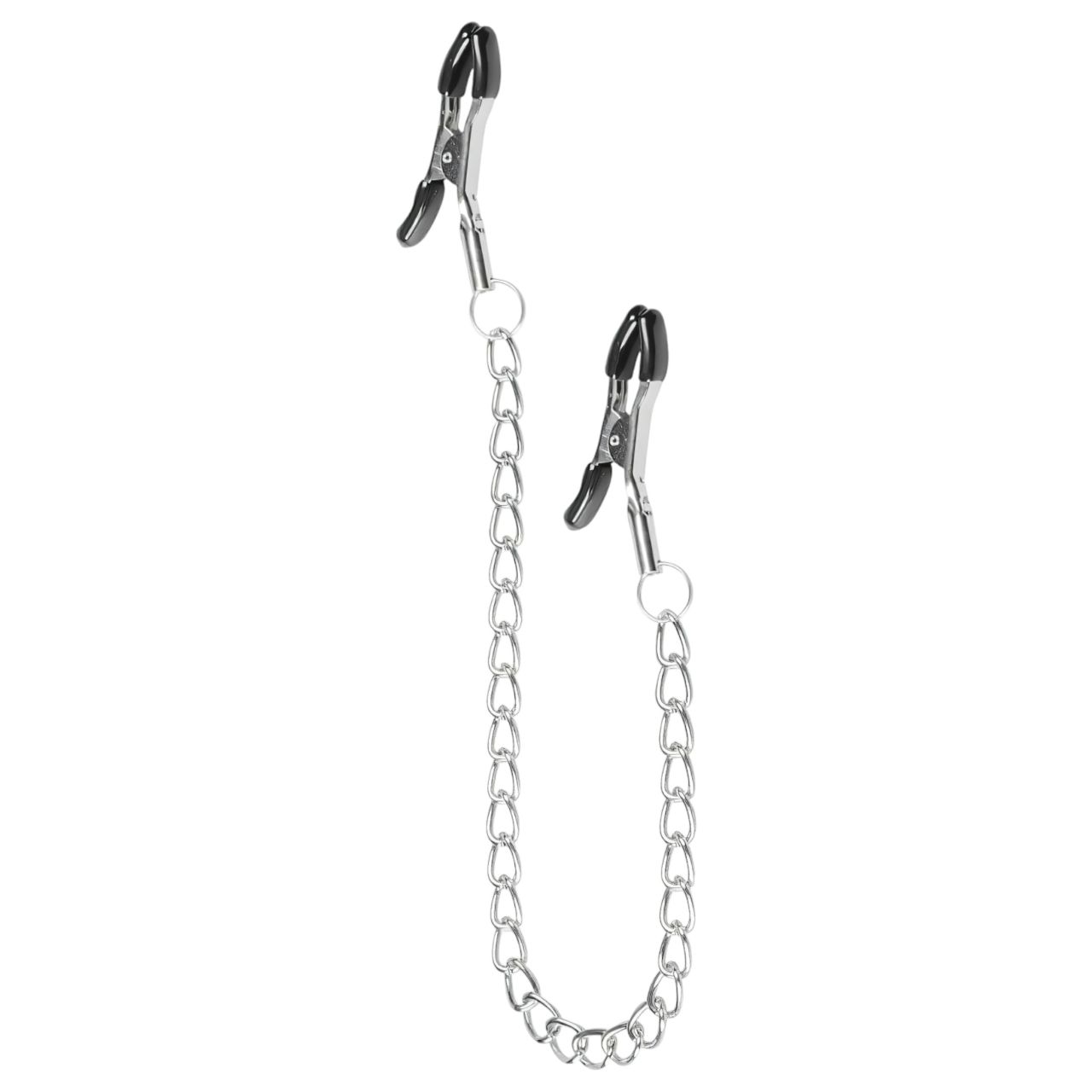 EasyToys - láncos mellbimbó csipesz, BDSM kiegészítő (2 db) EasyToys - láncos mellbimbó csipesz, BDSM kiegészítő (2 db)