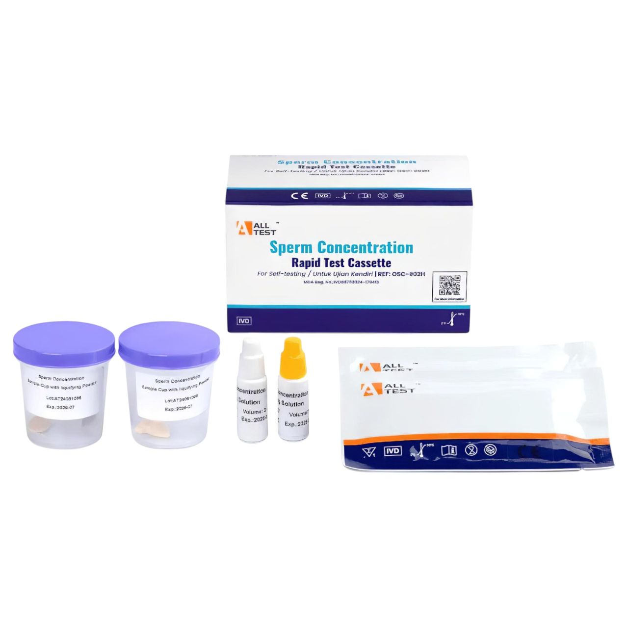 Alltest spermakoncentráció gyorsteszt otthoni használatra (2 db) Alltest spermakoncentráció gyorsteszt otthoni használatra (2 db)