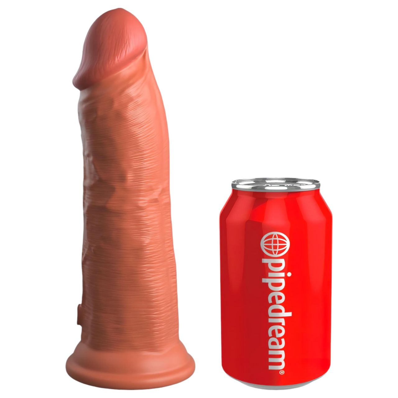 King Cock Elite 8 - élethű vibrátor 20 cm (sötét testszínű)