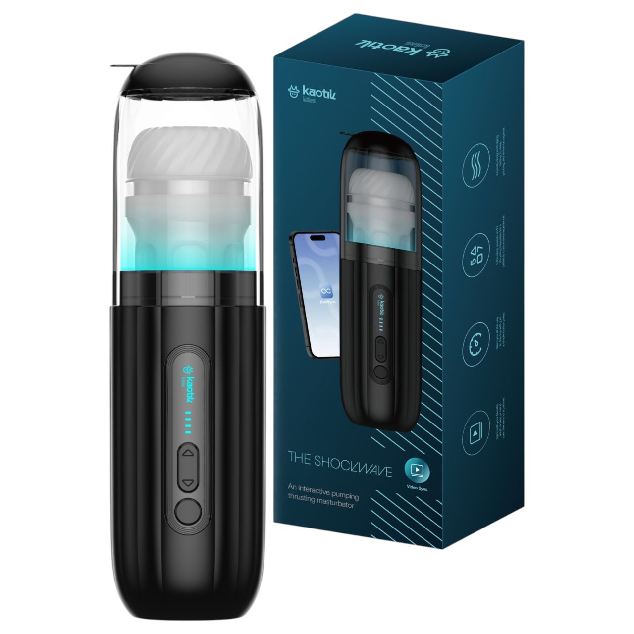 Kaotik Labs Shockwave - lökő interaktív maszturbátor (átlátszó) Kaotik Labs Shockwave - lökő interaktív maszturbátor (átlátszó)