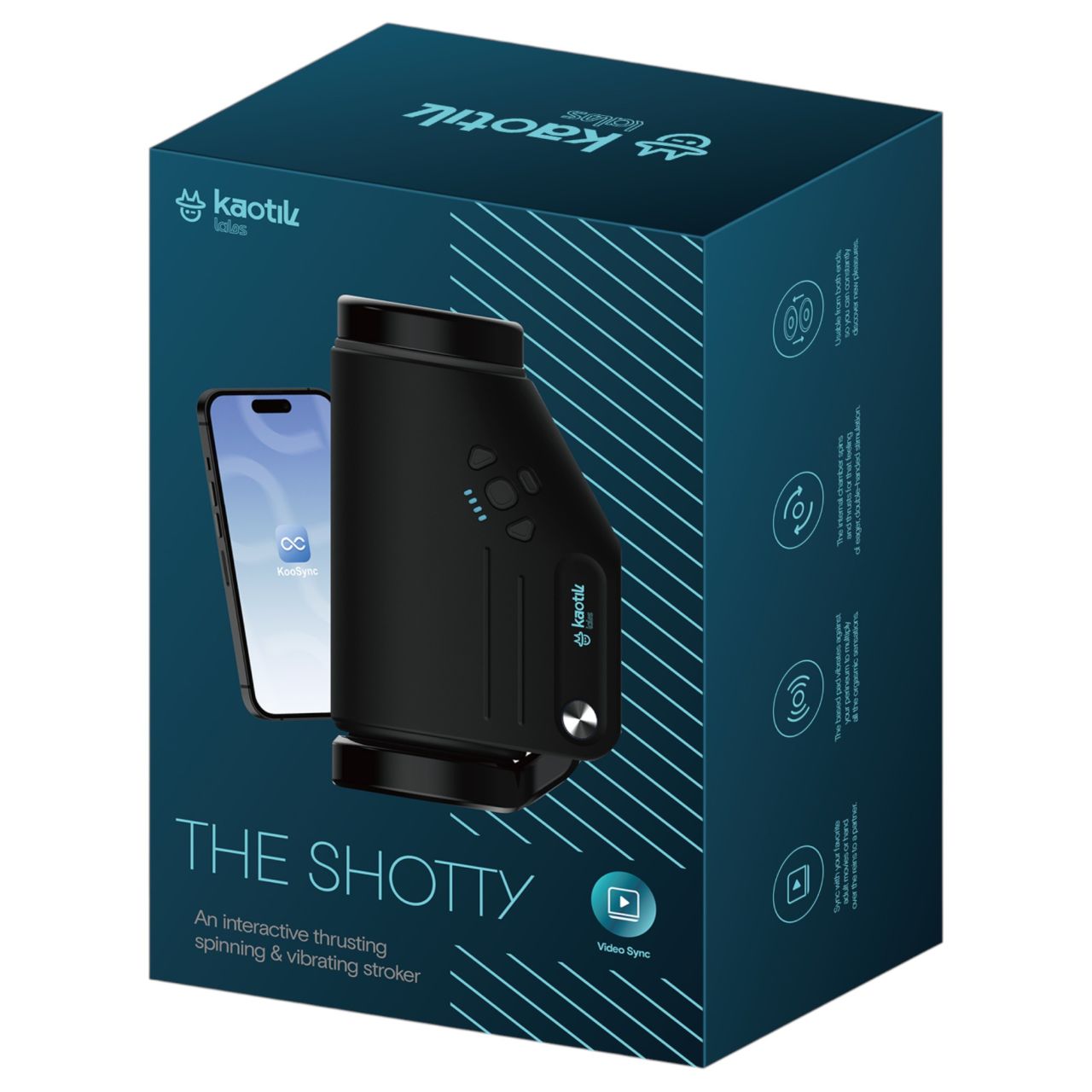 Kaotik Labs Shotty - lökő forgó interaktív maszturbátor (fekete)