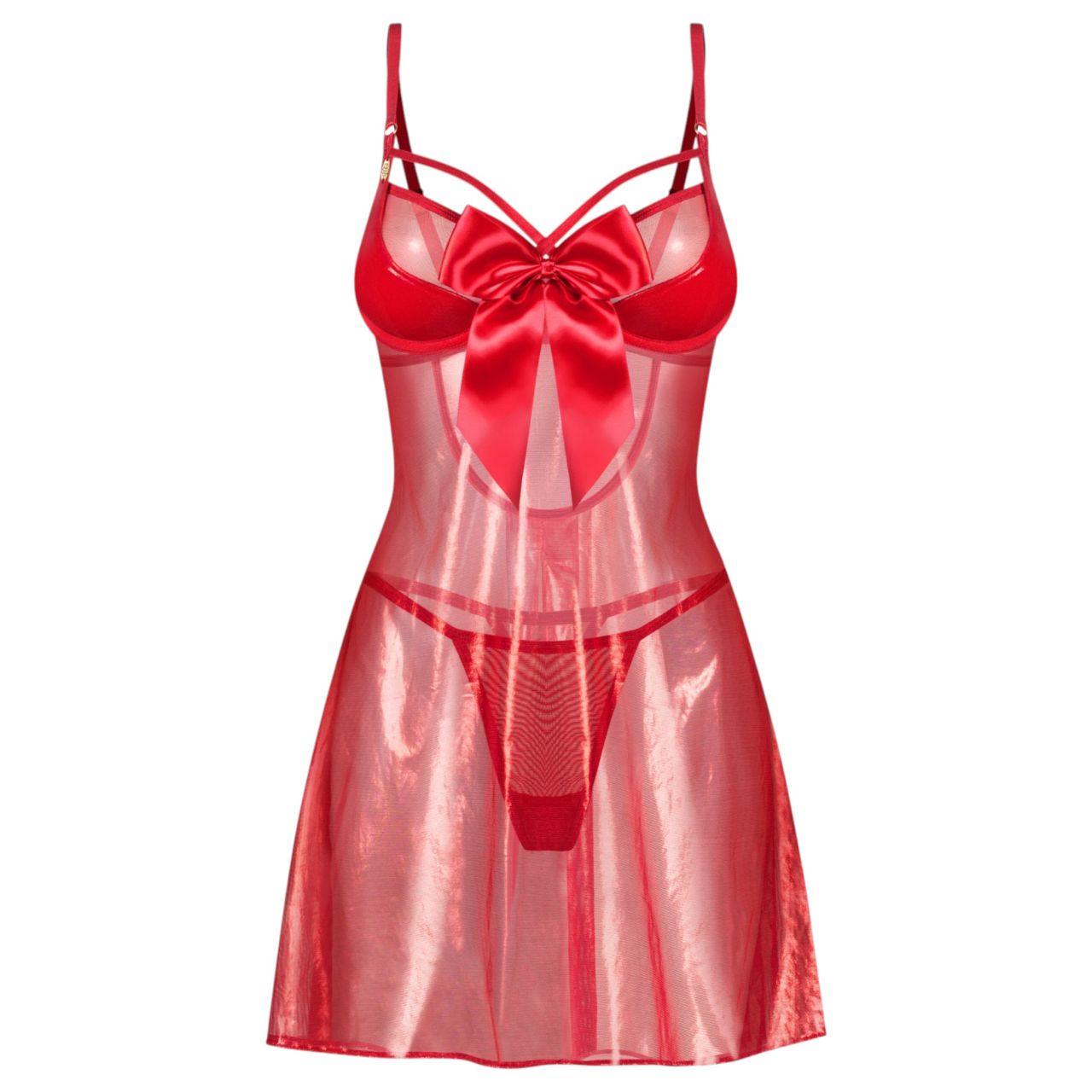 Obsessive Gifty - babydoll és tanga szett (piros) Obsessive Gifty - babydoll és tanga szett (piros)