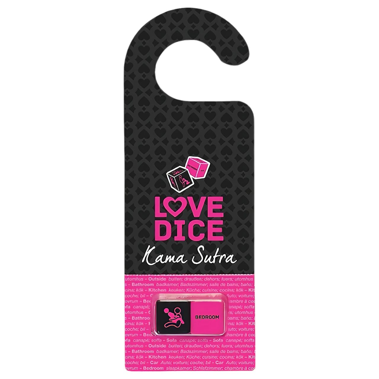 Szex dobókocka ajtóakasztóval szett (fekete-pink) Szex dobókocka ajtóakasztóval szett (fekete-pink)