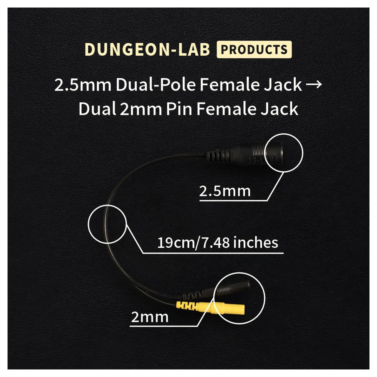 DG-LAB - elektróda elosztó 2,5 mm-es aljzatról 2 mm-esre (fekete) DG-LAB - elektróda elosztó 2,5 mm-es aljzatról 2 mm-esre (fekete)