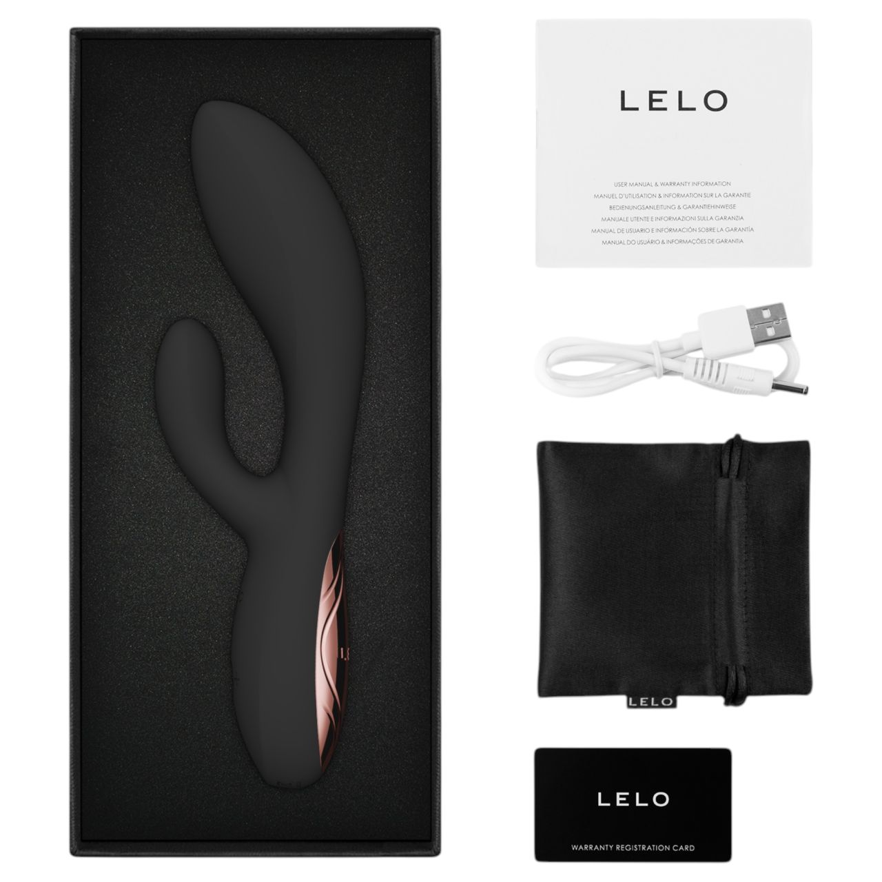 LELO INA Thrust - lökő vibrátor csiklókarral (fekete)