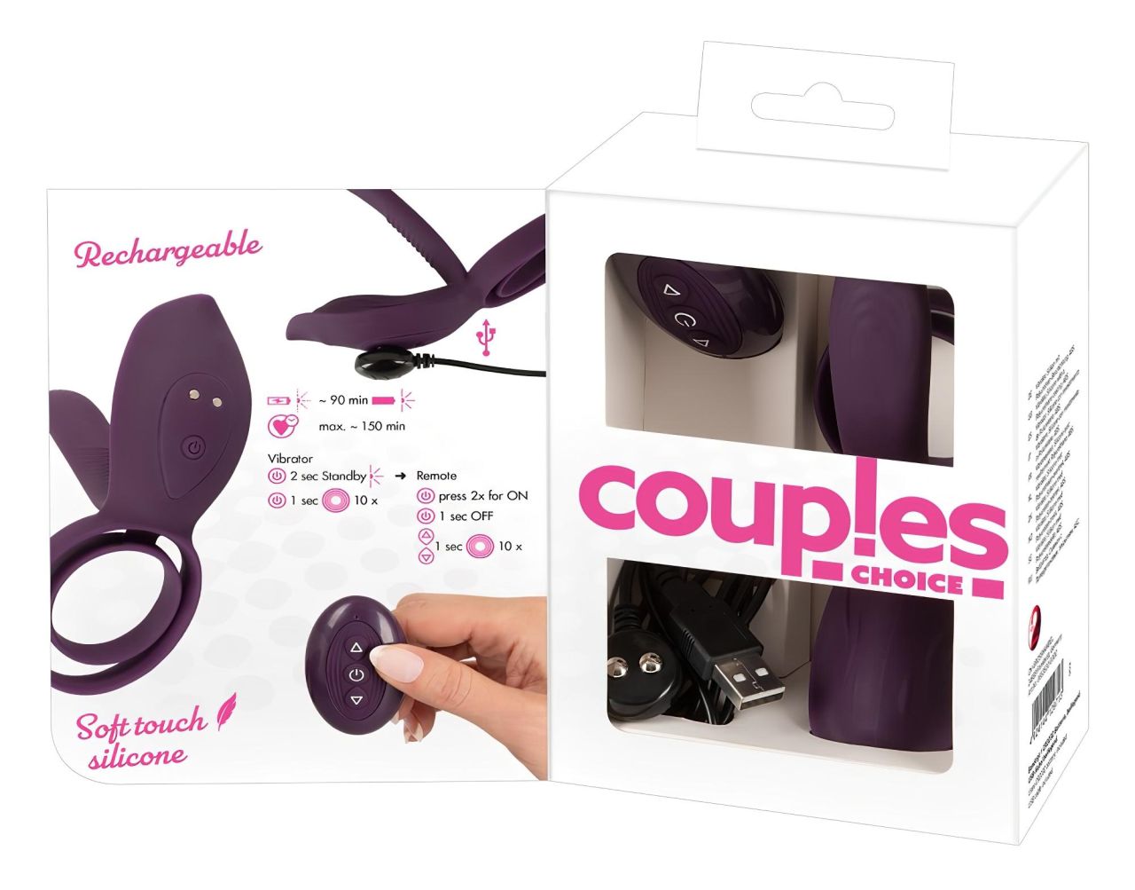 Couples Choice - akkus, rádiós péniszgyűrű (lila) Couples Choice - akkus, rádiós péniszgyűrű (lila)