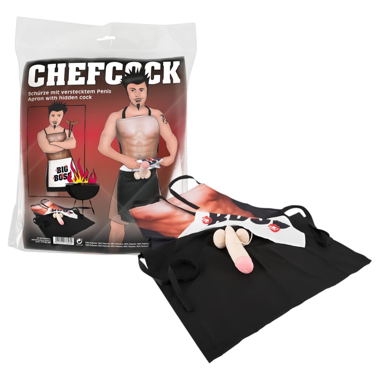CHEFCOCK - BIG BOSS mókás kötény, erotikus ajándék CHEFCOCK - BIG BOSS mókás kötény, erotikus ajándék