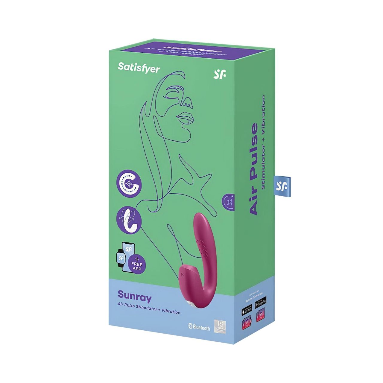 Satisfyer Sunray - akkus, léghullámos 2in1 vibrátor (piros) Satisfyer Sunray - akkus, léghullámos 2in1 vibrátor (piros)