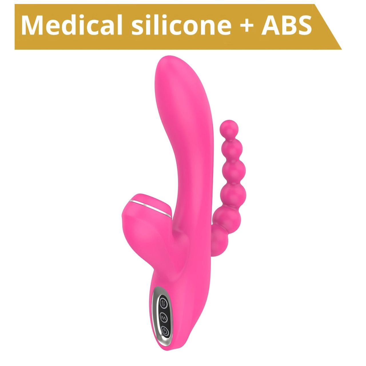 Erospace Sweet Play - G-pont vibrátor anál szondával és szívással (rózsaszín) Erospace Sweet Play - G-pont vibrátor anál szondával és szívással (rózsaszín)