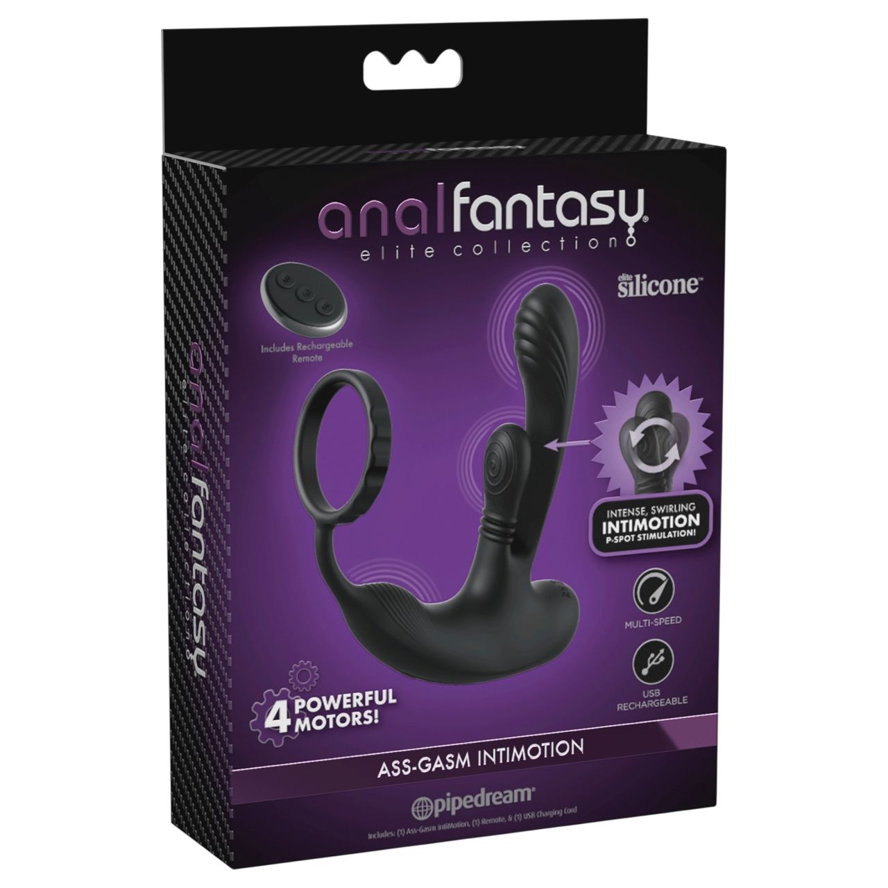 Anal Fantasy Ass-Gasm IntiMotion - anál- és prosztata vibrátor (fekete) Anal Fantasy Ass-Gasm IntiMotion - anál- és prosztata vibrátor (fekete)