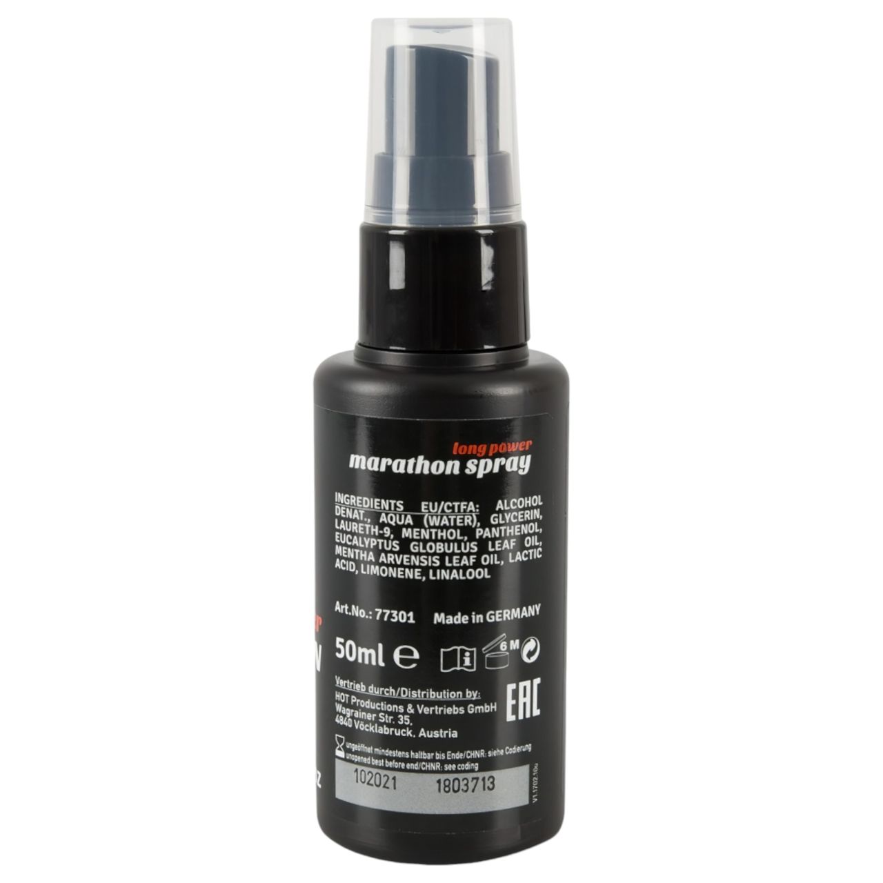 HOT Long Power Marathon - magömlés késleltető spray férfiaknak (50 ml) HOT Long Power Marathon - magömlés késleltető spray férfiaknak (50 ml)